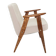 Vintage armchair rustic style beige bouclé