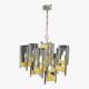 Lustre Vintage en Chrome et Laiton par Sciolari