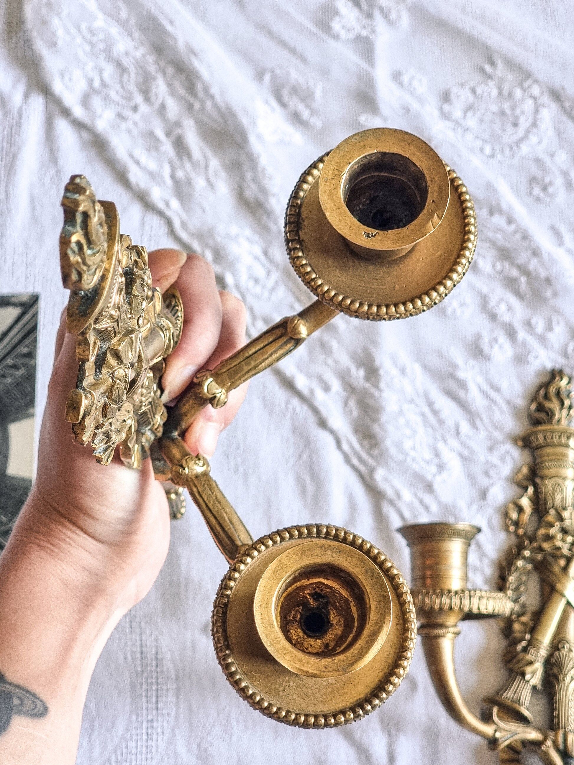 Empire wall sconces