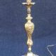 Lampe de table française en bronze et laiton : luminaire vintage de style Louis XV