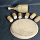 Stoneware pottery service from La Monnaie signed Prud'homme, 20th century