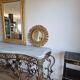 Miroir soleil doré vintage 51 cm