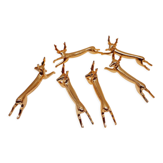 Set 6 deer knife holders