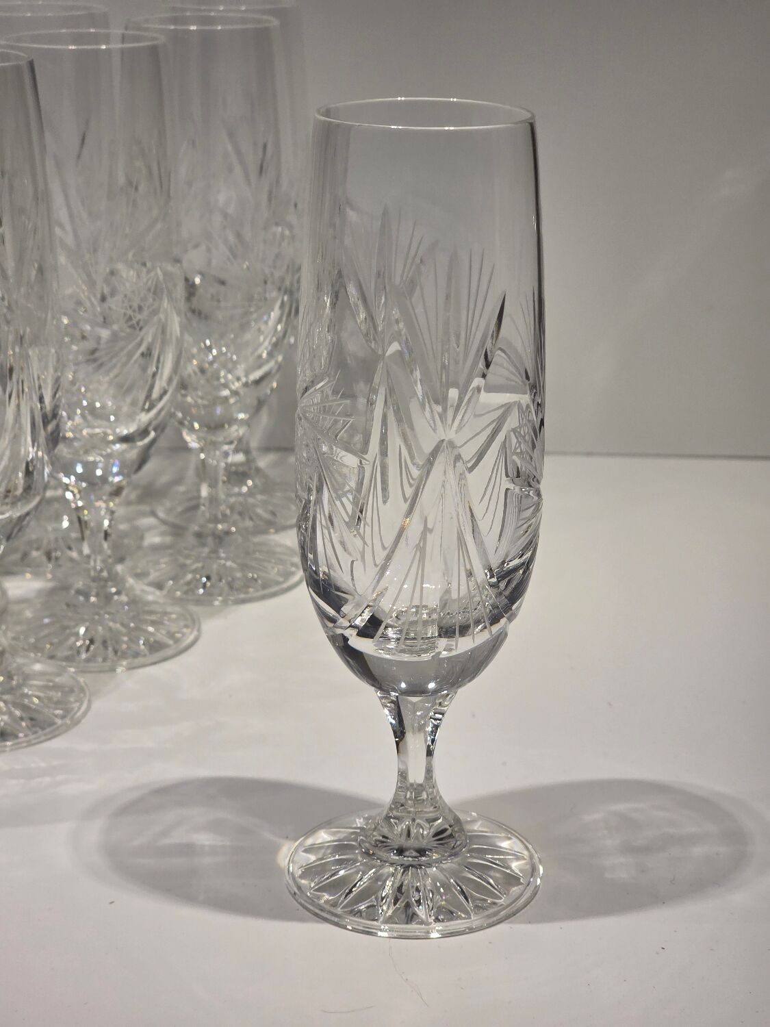 Champagne flutes in Bohemian crystal