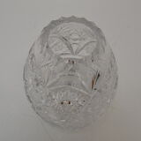 Vintage Cut Crystal Glass Vase, Glasswork Novy Bor, 1950's.