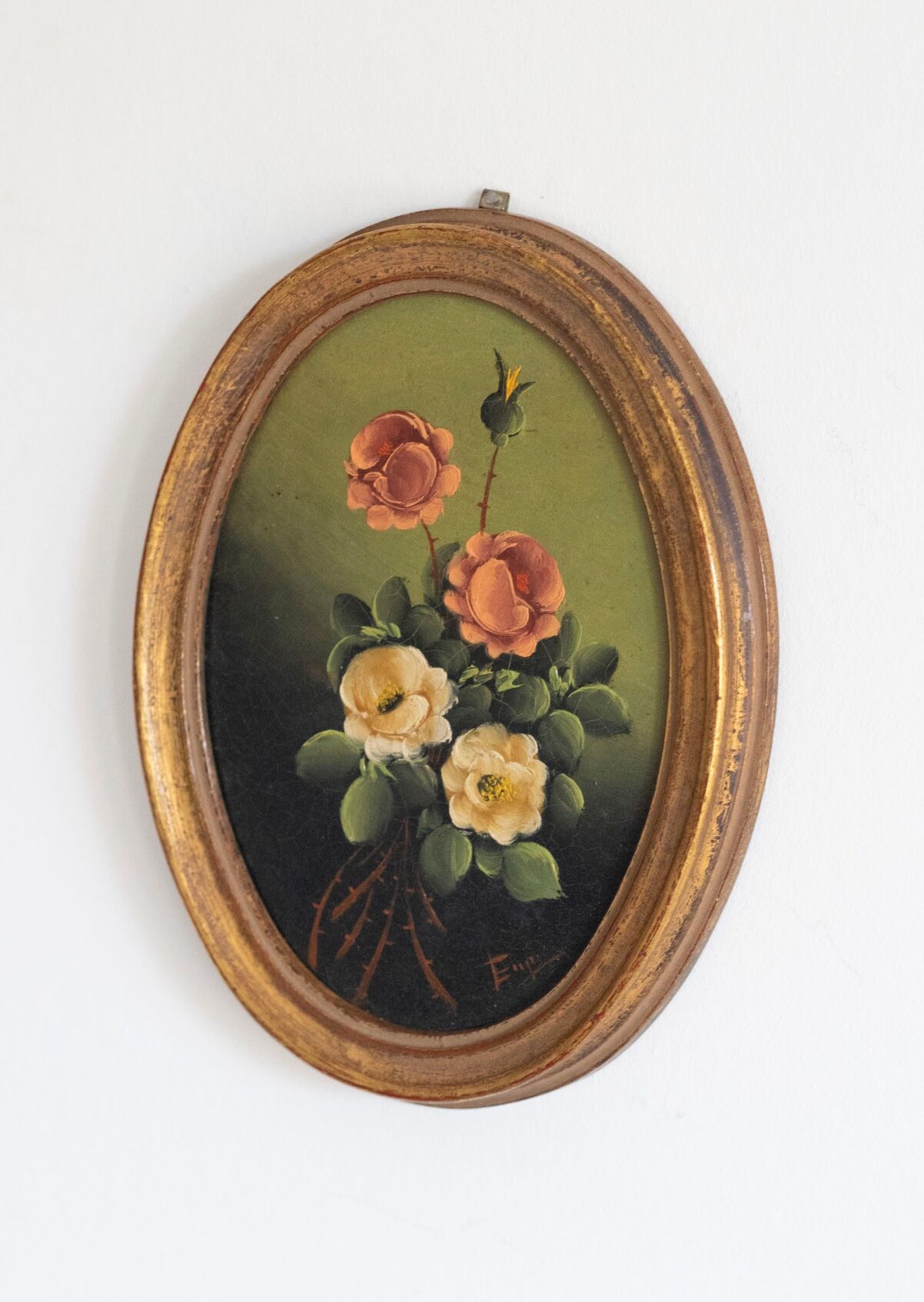 Lot de 3 tableaux bouquet de fleurs