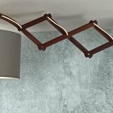 Scandinavian teak accordion lamp 1960