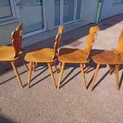 Lot 8 chaises bistrot brasserie chalet déco de montagne
