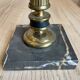 Pair of vintage bedside lamps in brass with marble base from the 70s.