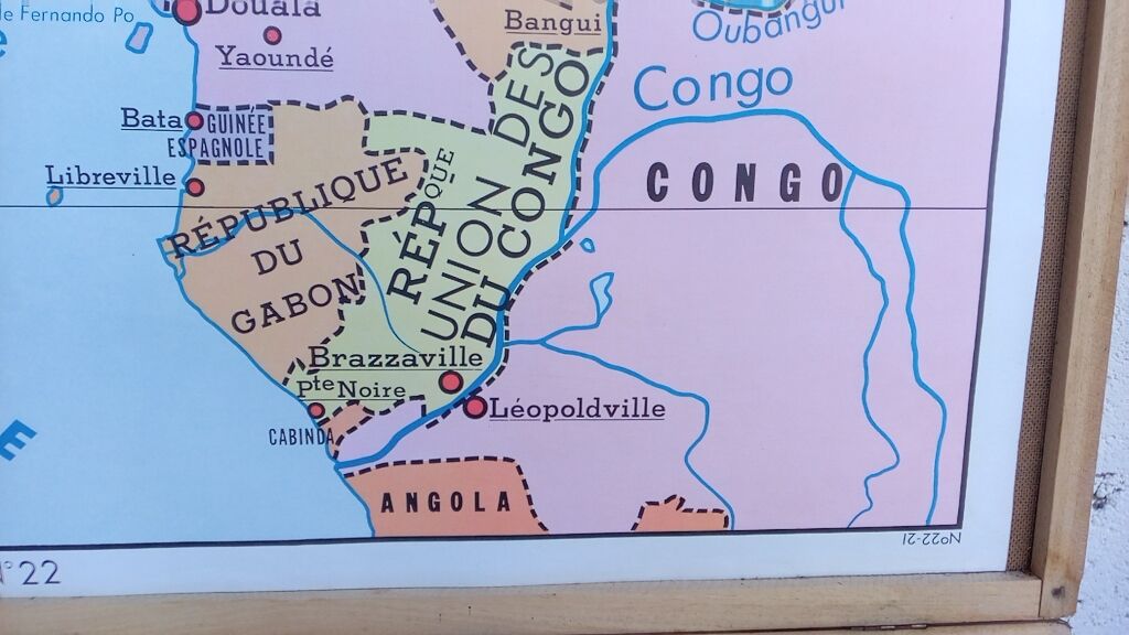School poster rossignol montmorillon map west central africa n°21-22