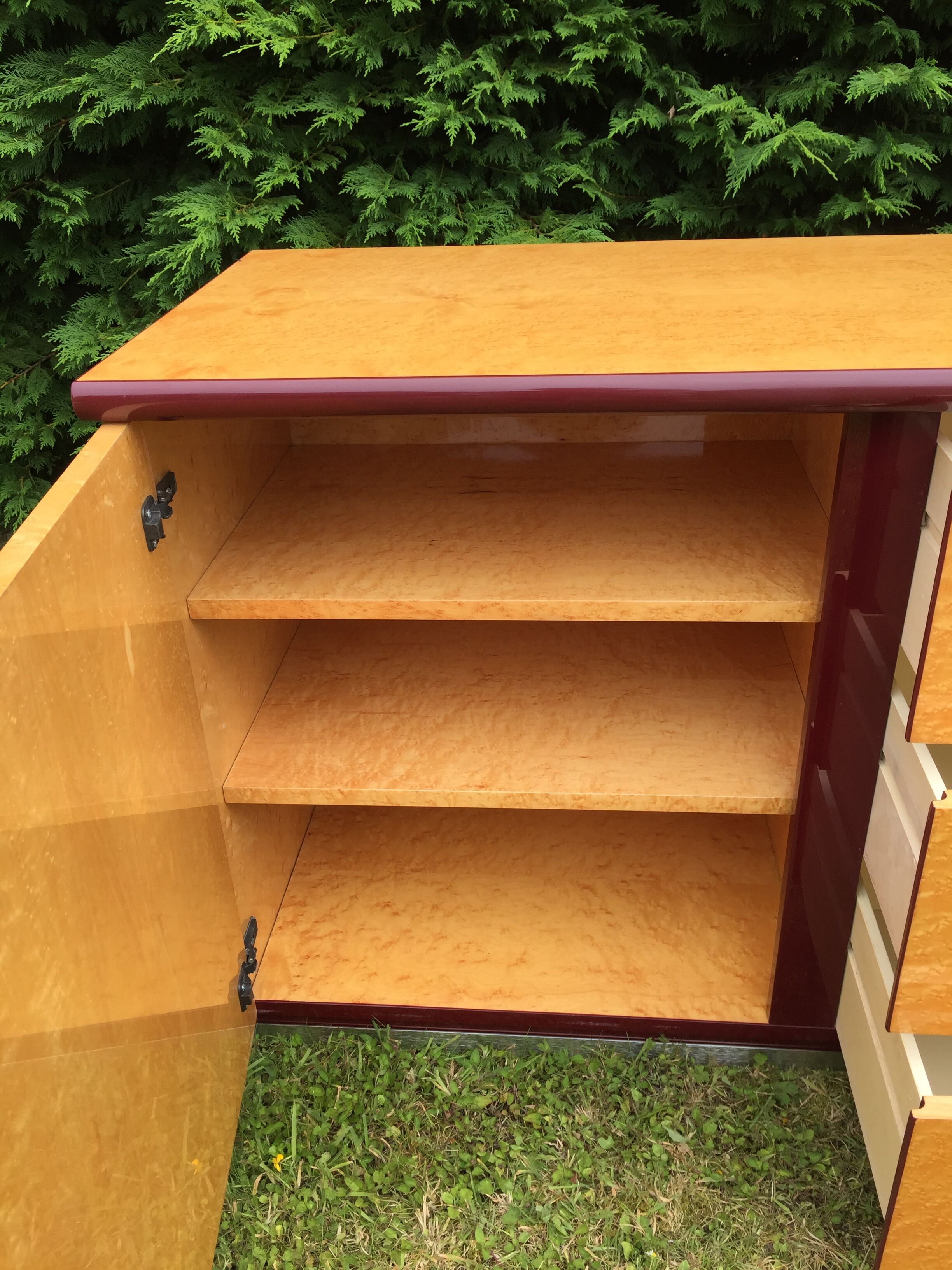 Vintage sycamore sideboard Mario Sabot 1970
