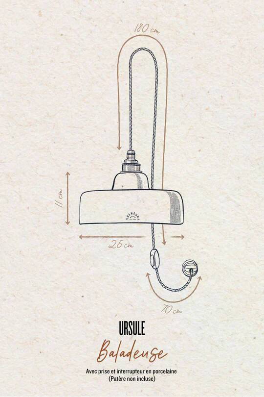 URSULE - Red terracotta - Portable lamp