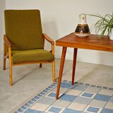 Side table compass legs Czechoslovakia Dievozpracujici mahogany