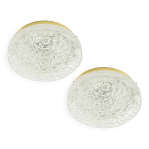 paire de grands plafonniers - murano