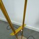 1950s floor lamp with pink and green shade and gold-coloured legs