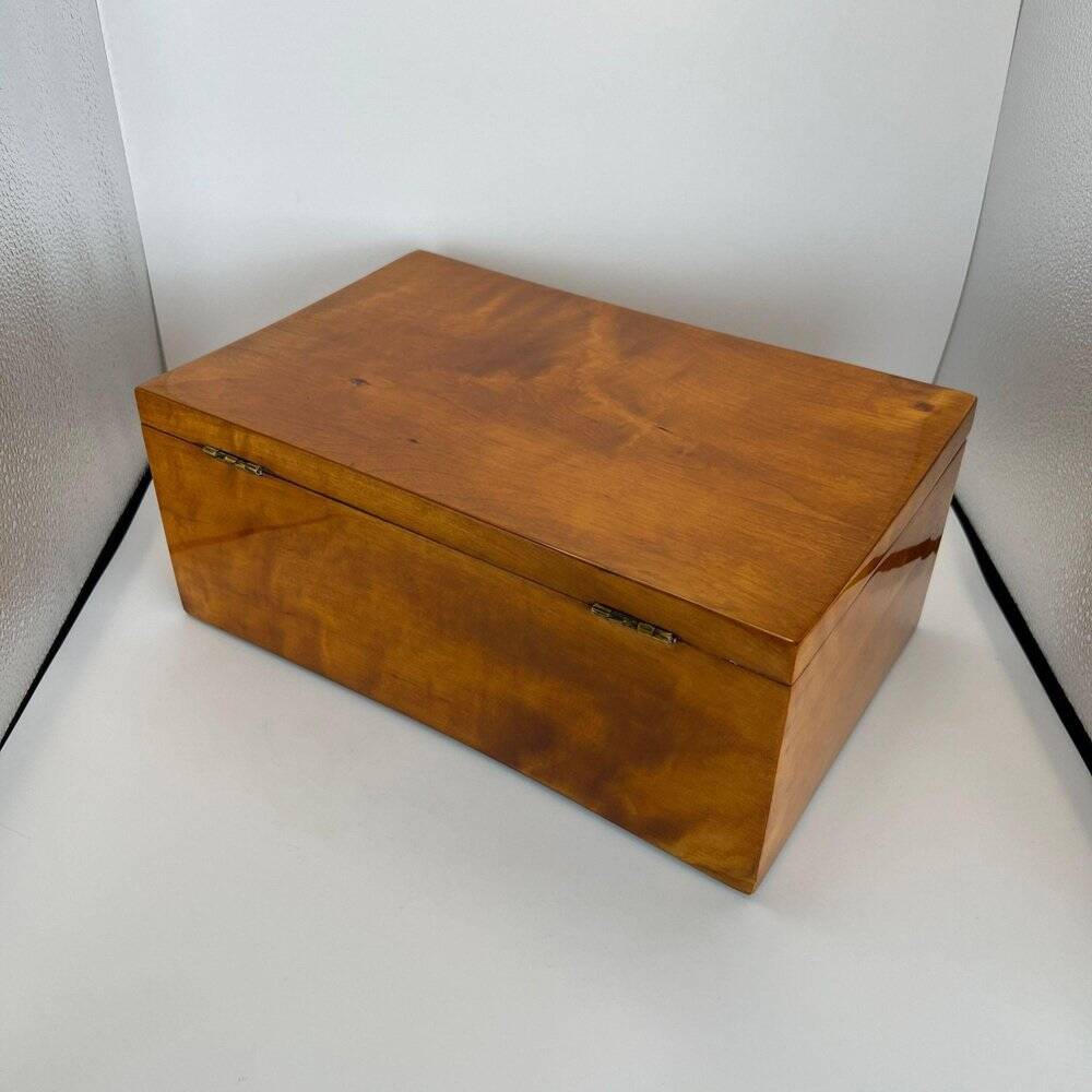 Late Biedermeier Box in Solid Birch, Northern Germany, 1840