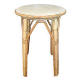 Rattan stool / plant rest - 1970s