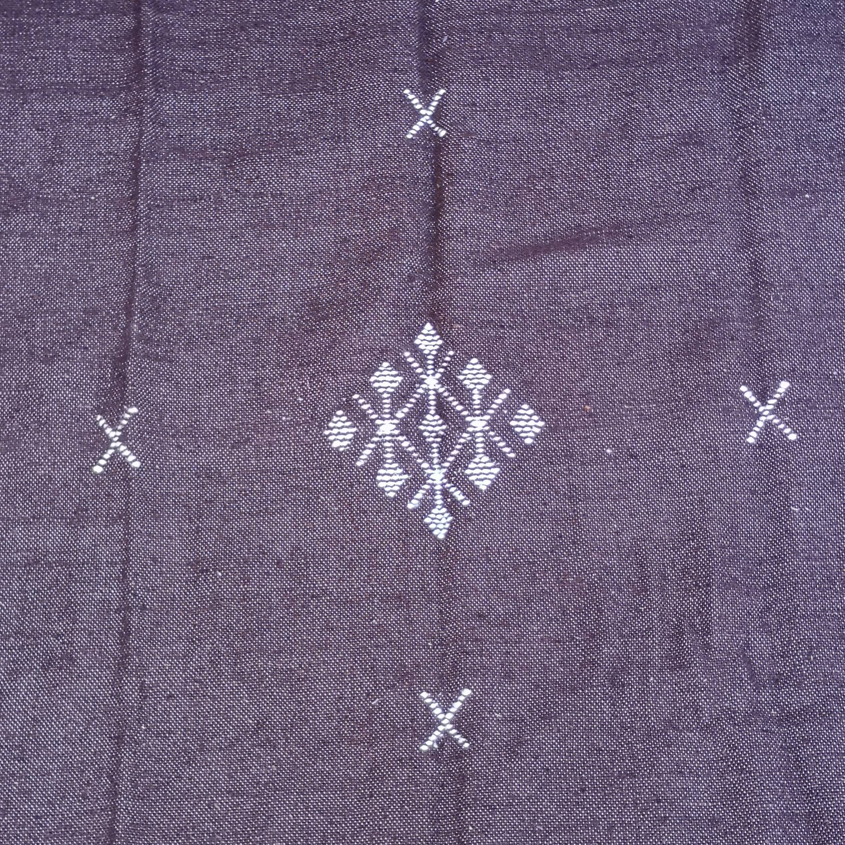 Moroccan Berber rug handmade in brown cotton 90 x 180 cm