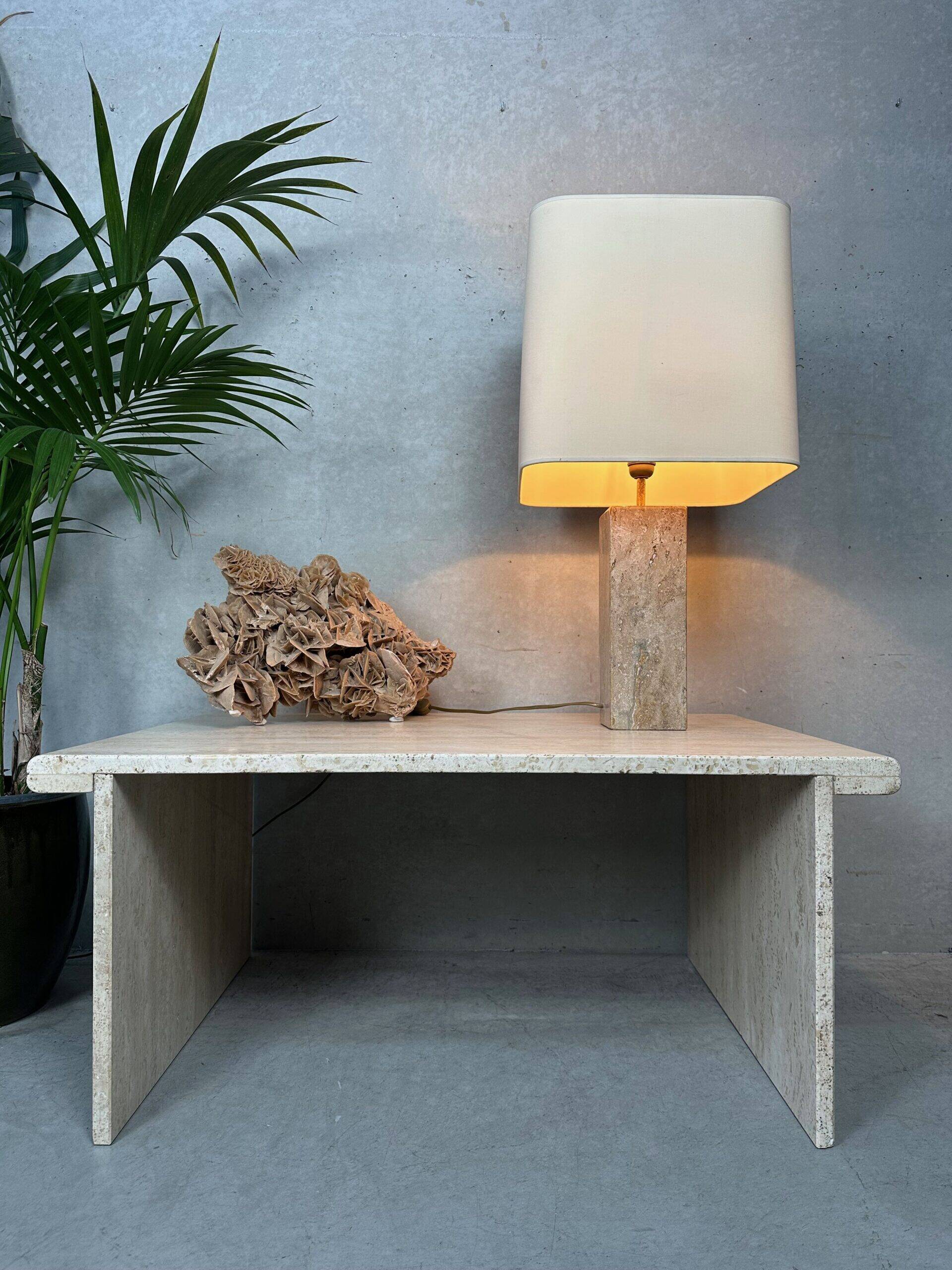 Vintage travertine side table