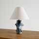 Pied de lampe danois en céramique bleue par Knud Basse, années 1970