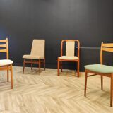 Four mid century chairs vintage