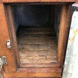 Storage unit, vintage icebox unit, wooden and zinc fridge unit, bar