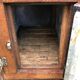 Storage unit, vintage icebox unit, wooden and zinc fridge unit, bar