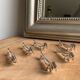 Vintage silver-plated metal knife rest - Set of 6 dachshunds •® •- Elegant