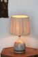 Lampe grès du Marais abat jour en raphia années 60