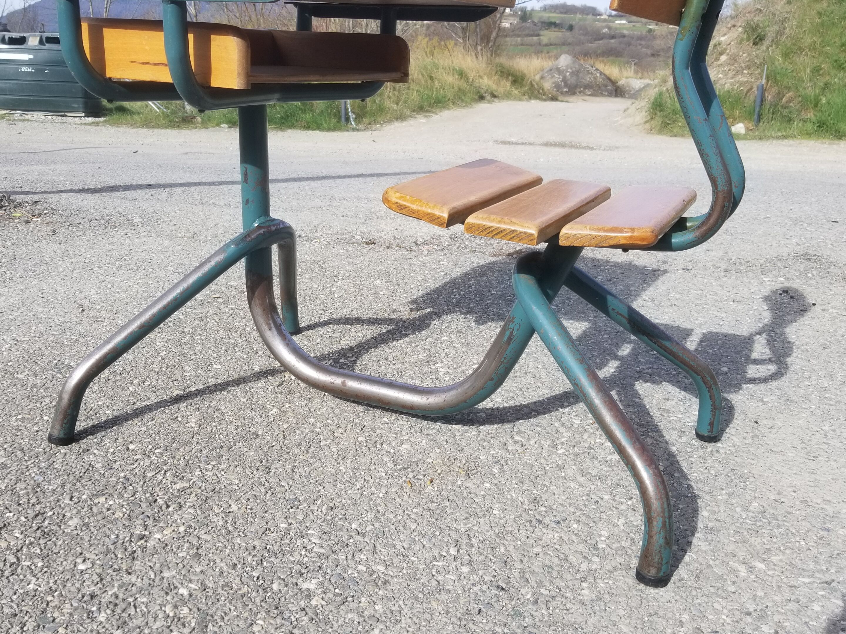 Vintage 1-seater school desk 50