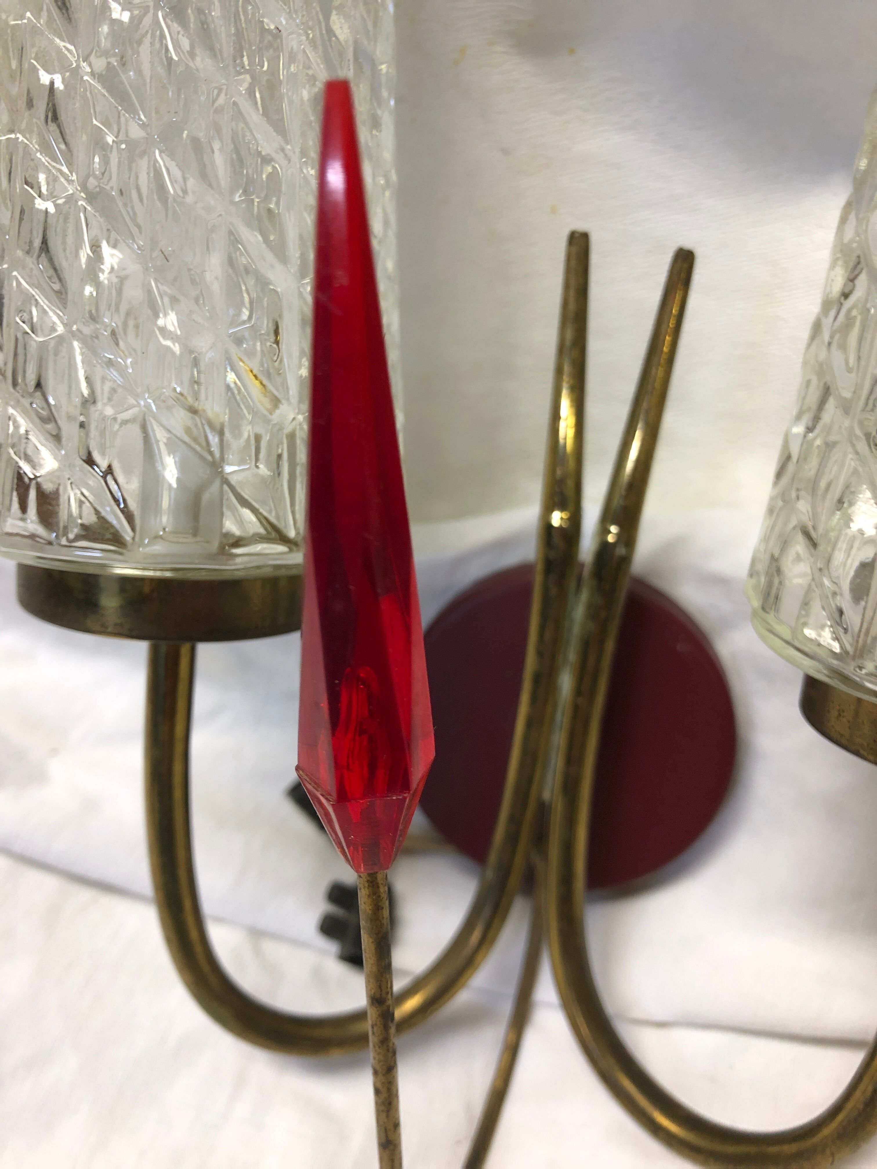 Pair of vintage wall light 50s