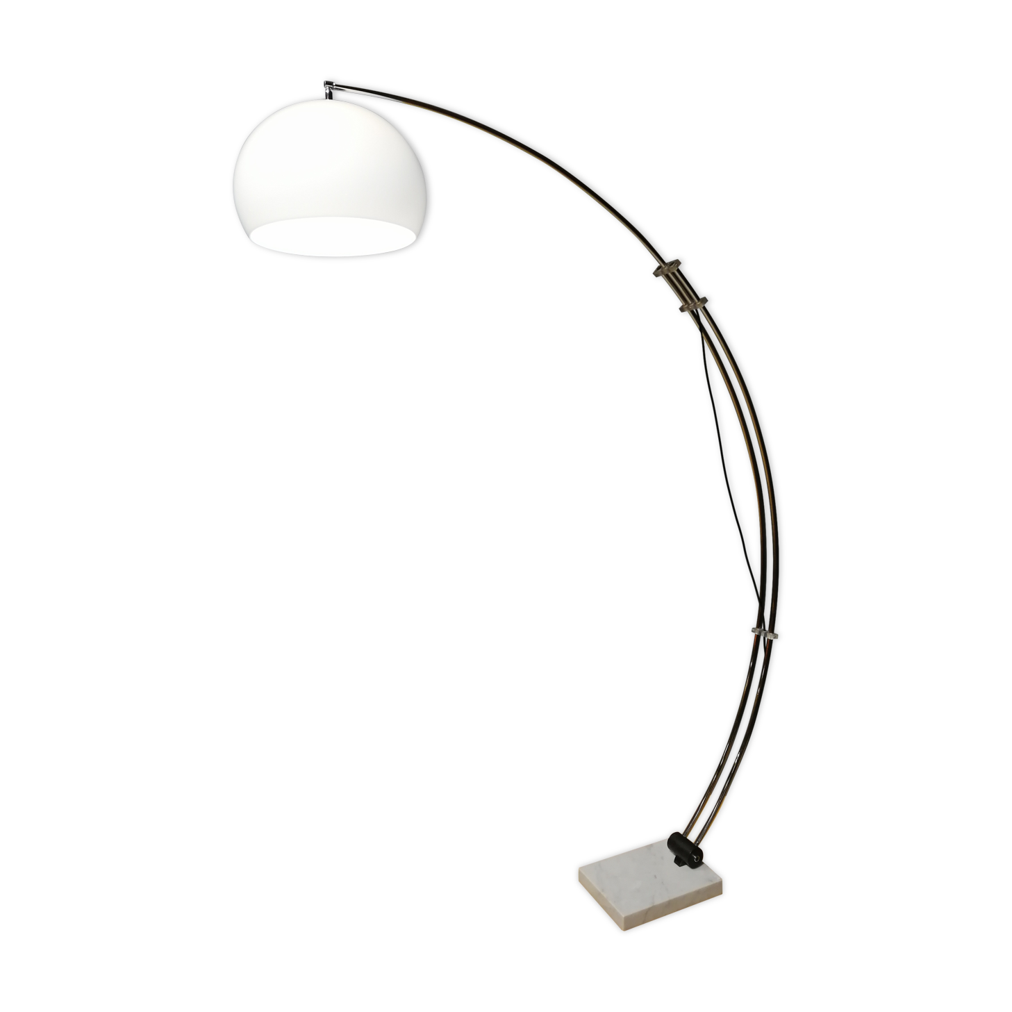 Arc floor lamp with marble foot, 60s