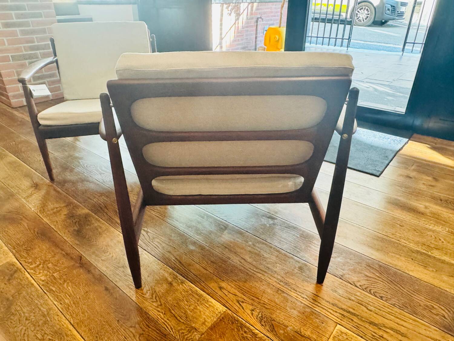 Pair of Danish armchairs in the style of Grete Jalk