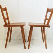 Suite de 3 chaises de Adolf Schneck 1940 vintage