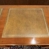 Classic English Desk with Brown Leather
