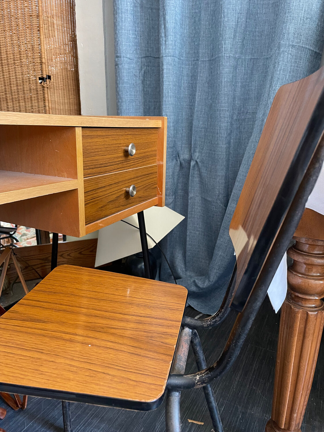 1960s Formica desk and chair