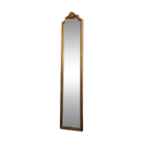 Ancien miroir doré vertical à chaperon