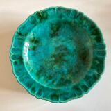 Set of 6 plates in glazed earth with godrons 1960