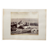 Photo Constantinople Mosque of Bayazel 19th century albumen laminated cardboard