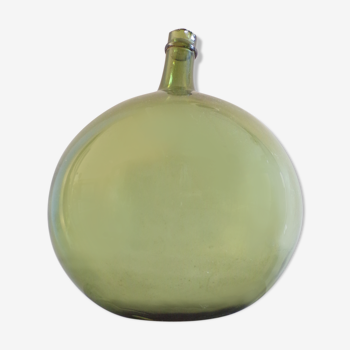 Demijohn in green blown glass 15L