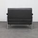 Postmodern Italian lounge chair in leather and chrome, 1980s