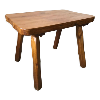 Brutalist coffee table in solid wood