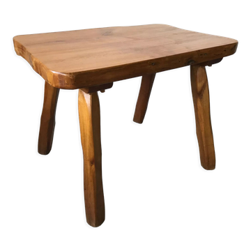 Brutalist coffee table in solid wood