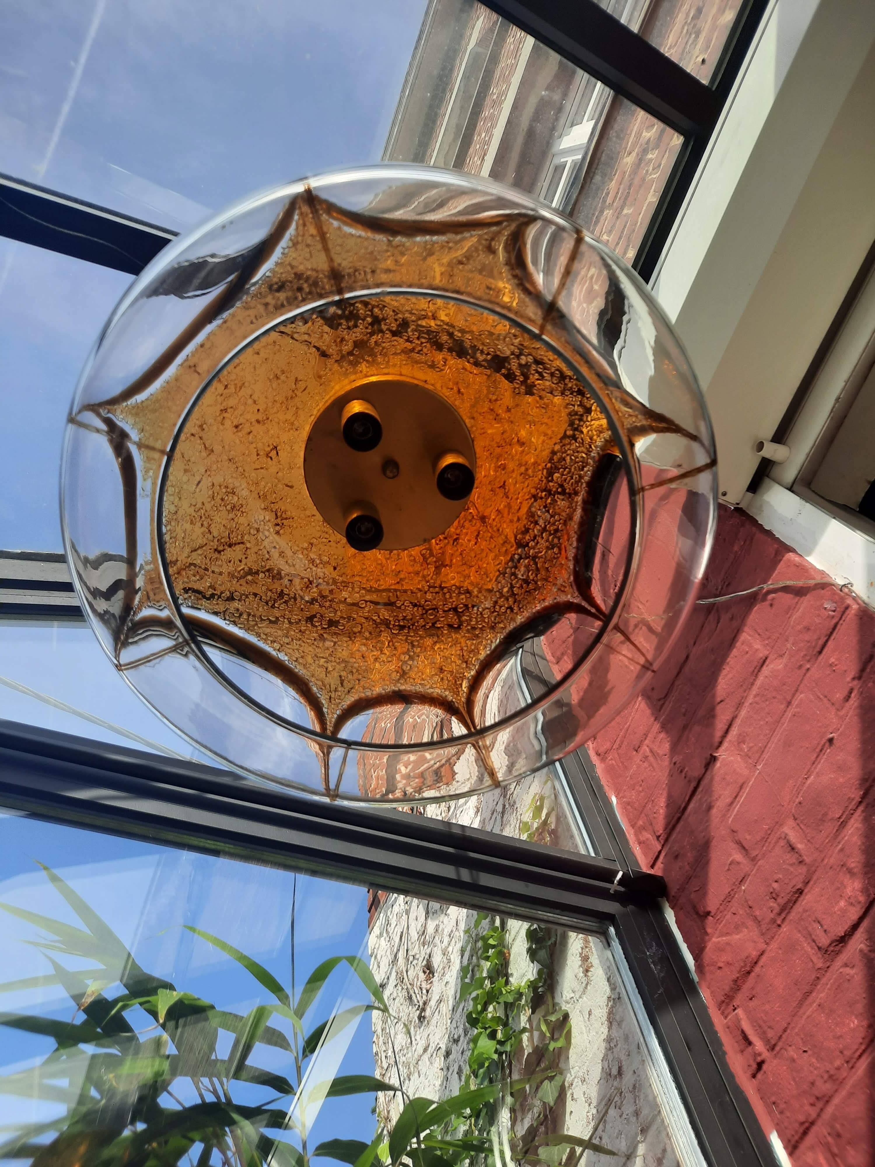 Globe Murano chandelier 70s vintage