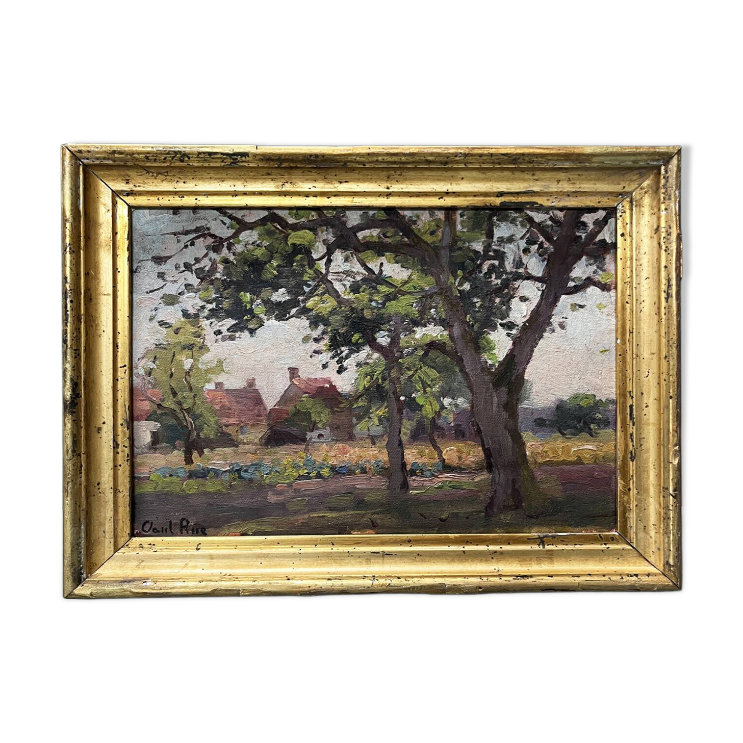 Tableau 1927 "The Hamlet" signed Paul Rue