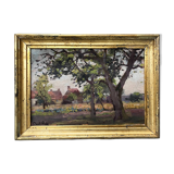 Tableau 1927 "The Hamlet" signed Paul Rue