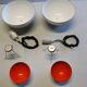 Paire iconique de lampes pots de fleurs en émail blanc VP1 - Verner Panton - 100 % originales - Louis Poulsen