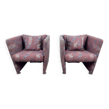 Vintage Postmodern Club Chairs, 1980, Set of 2