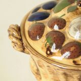 Terracotta Fruit Basket – Polychrome Trompe-l’Œil – Soufflenheim