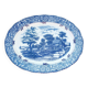 Large white and blue serving platter.